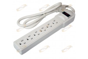 3FT 6 Outlet Power Strip Surge Protector AC125V 15A 60hz Plug AC Wall UL Listed